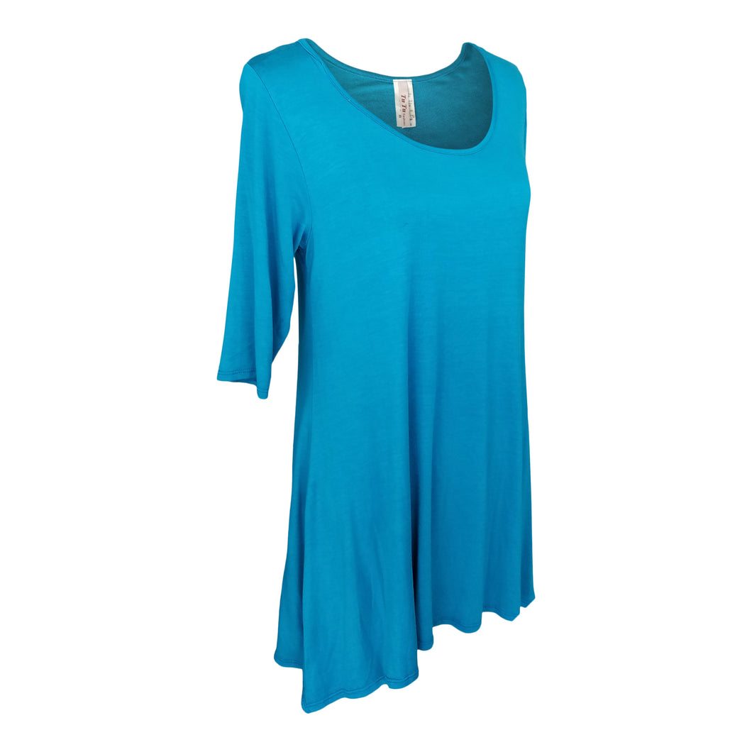 Jade 3/4 Sleeve Handkerchief Tunic
